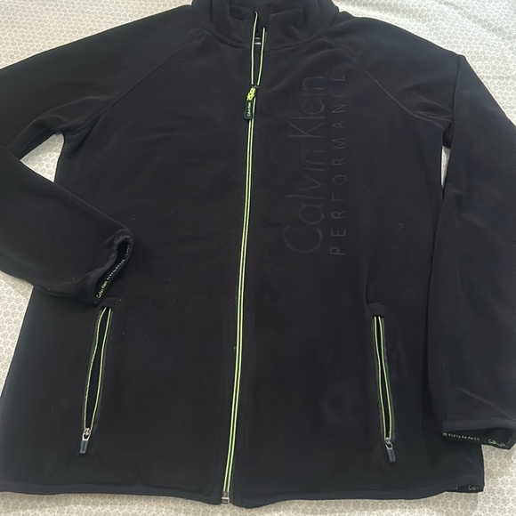 Calvin Klein Performance Full Zipper Jacket Fleece size M Black - Picture 1 of 5